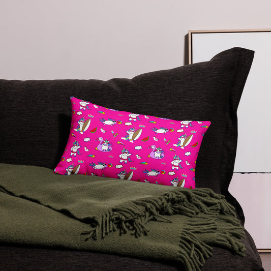 Pink Unicorn Premium Pillow Case