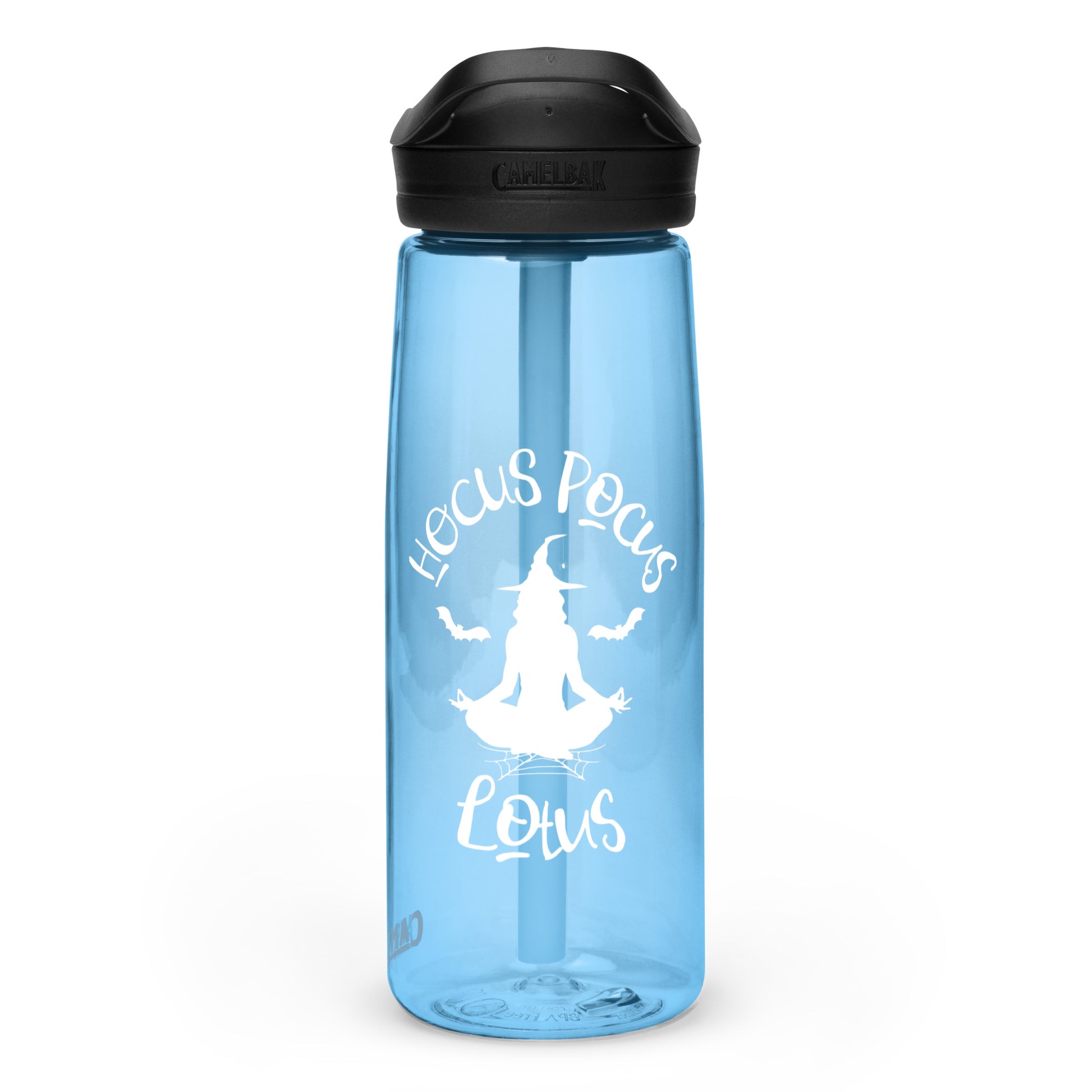 Blue Enchanted Halloween Yoga Witches Eco-Friendly Water, Sustainable and Recycled Plastic Water Flask, Gym Hydration Companion Bottle