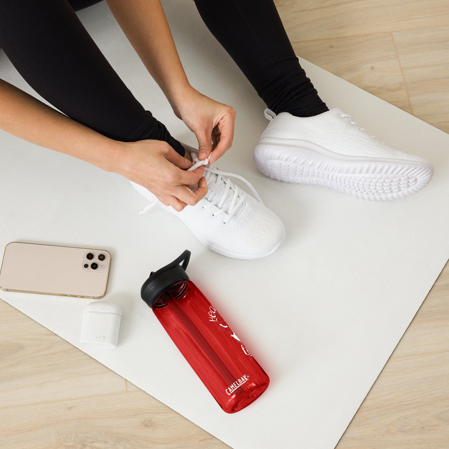 Enchanted Halloween Yoga Witch Eco-Friendly 25 oz Sports Water Bottle