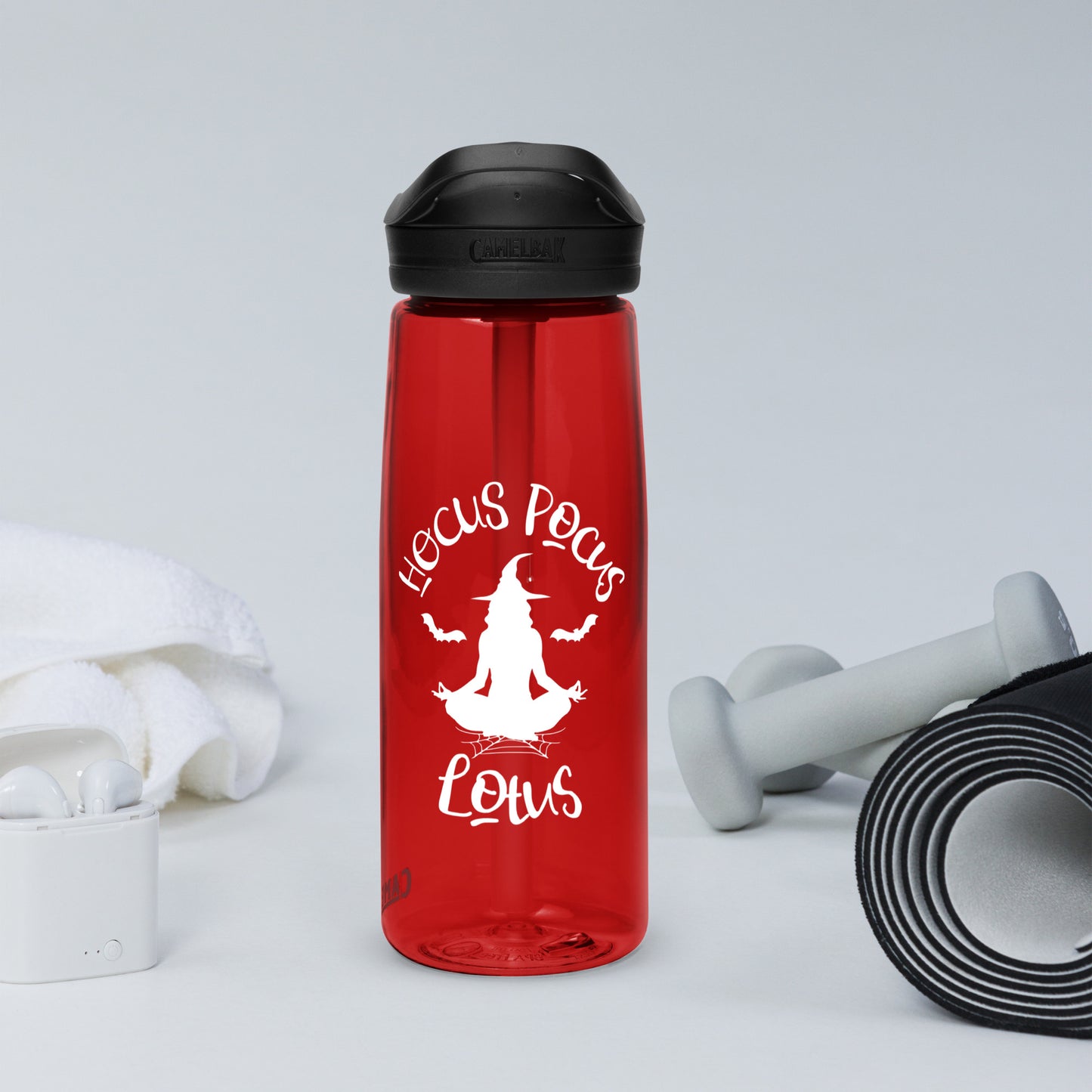 Enchanted Halloween Yoga Witch Eco-Friendly 25 oz Sports Water Bottle